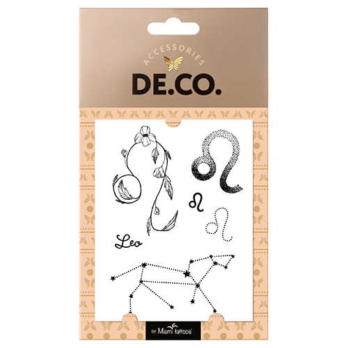 

Татуировка для тела DE.CO. ZODIAC by Miami tattoos переводная Лев