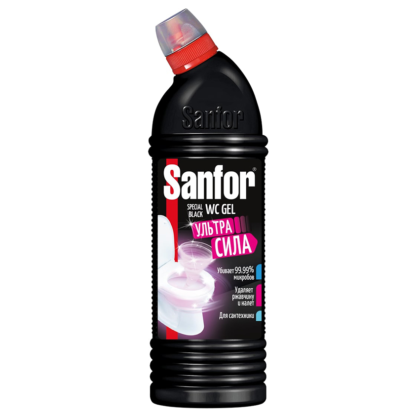 SANFOR Средство чистящее SANFOR specail black 750 мл гель sanfor wc speсial black 750 г