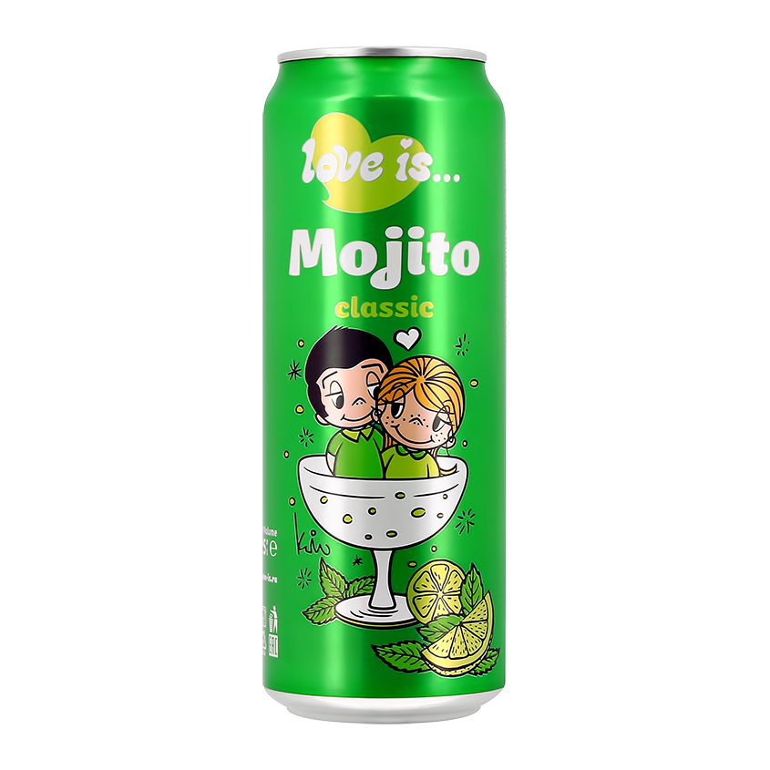 Газированный напиток LOVE IS… MOJITO классический 0,45 л