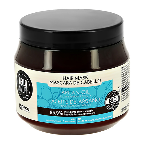 Маска для волос HELLO NATURE ARGAN OIL с аргановым маслом восстановление 250 мл