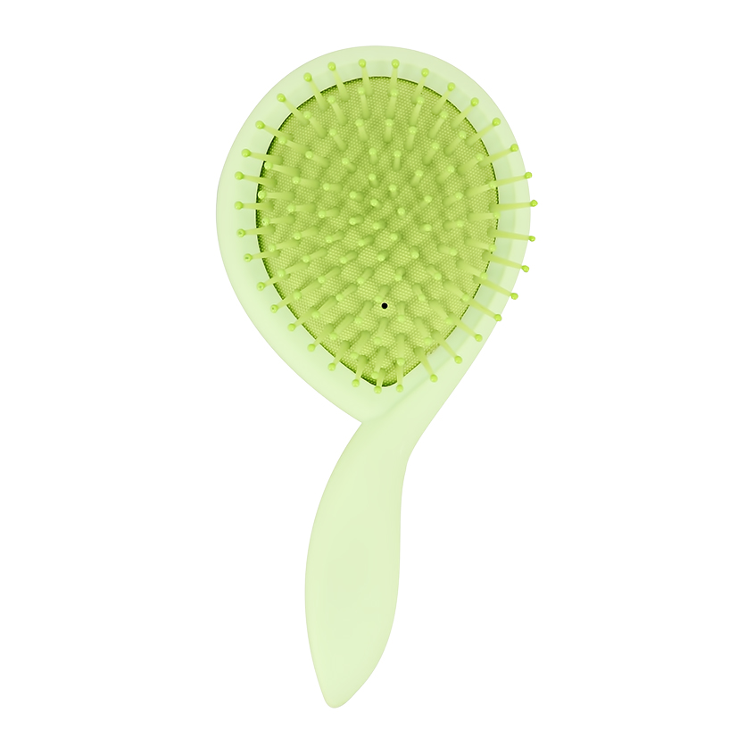 Расческа для волос `LADY PINK` в форме лепестка (зеленая)