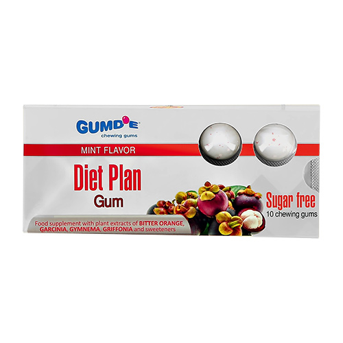 

Жевательная резинка GUMDE CHEWING GUMS DIET PLAN со вкусом мяты без сахара 10 шт