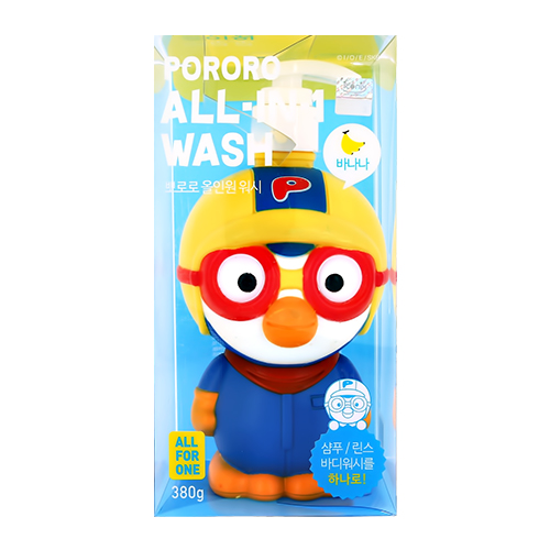 

Шампунь и гель для душа детский PORORO ALL-IN-1 с ароматом банана 380 г