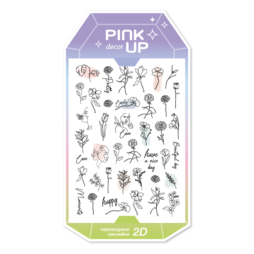 

Наклейки для ногтей PINK UP DECOR SPRING COLLECTION 2D переводные тон 133
