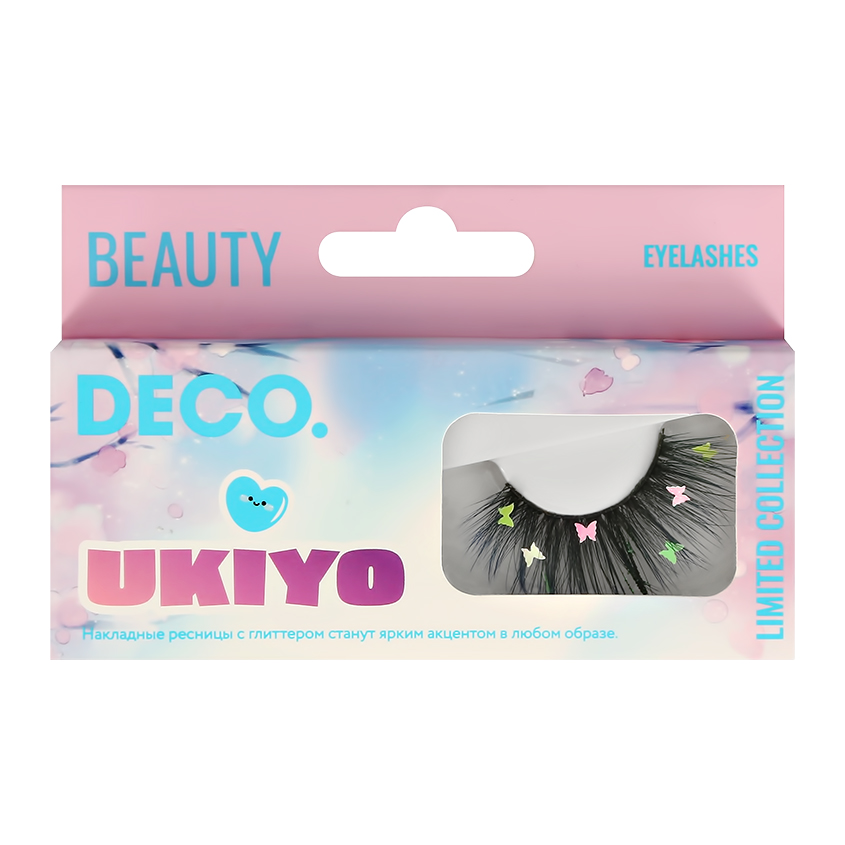 

Накладные ресницы DECO. UKIYO с глиттером бабочки