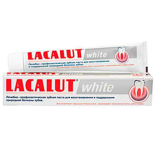 LACALUT Паста зубная LACALUT White отбеливающая 75 мл натуральная зубная паста для восстановления естественной белизны зубов innature whitening 100 мл