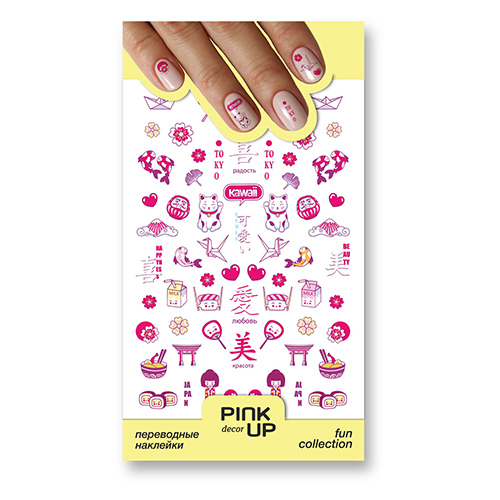 

Наклейки для ногтей PINK UP DECOR FUN переводные тон 736
