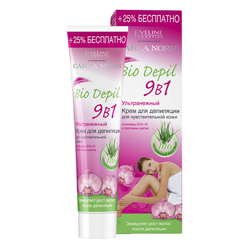 

Крем для депиляции EVELINE BIO DEPIL Ультранежный 9 в 1 для чувствительной кожи 125 мл