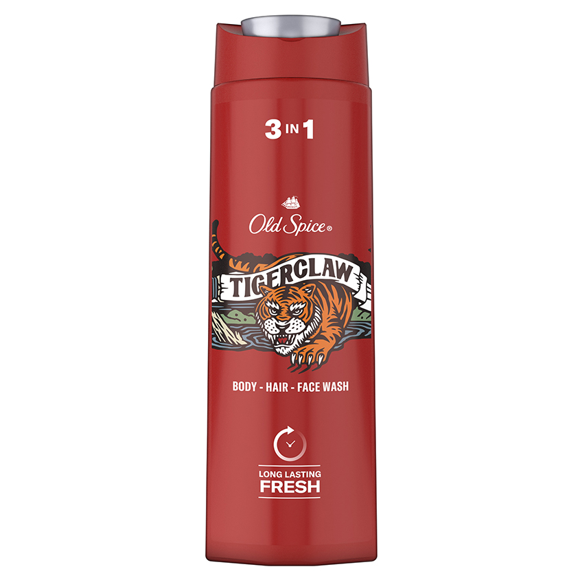 цена Гель для душа и шампунь OLD SPICE TIGERCLAW 2 в 1 400 мл