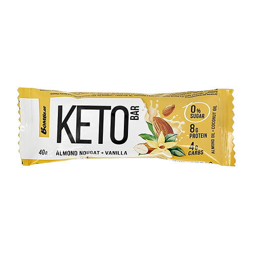 

Батончик неглазированный BOMBBAR KETO со вкусом миндальной нуги и ванилью 40 г