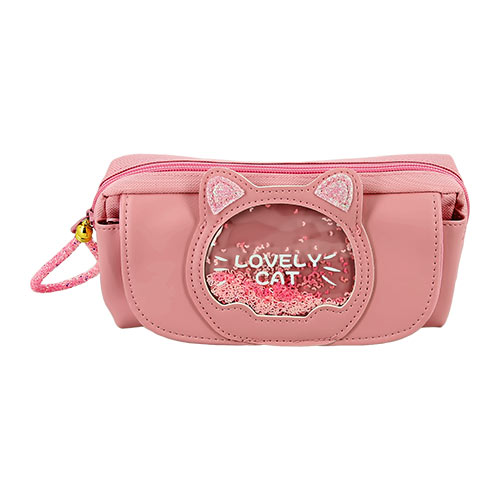 

Косметичка с карманом LADY PINK розовая