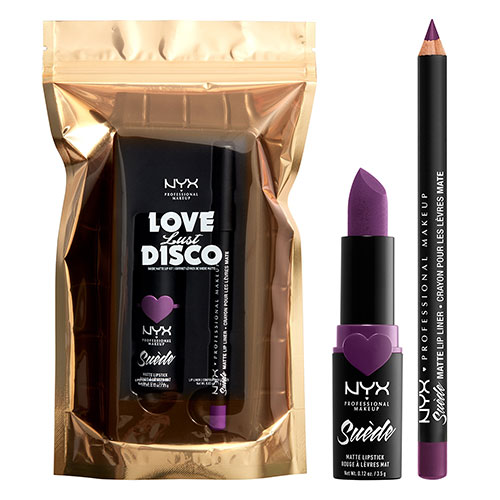 Набор для губ `NYX PROFESSIONAL MAKEUP` LOVE LUST DISCO (помада+ карандаш Suede Matte) тон 04