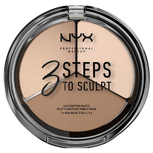 Палетка для скульптурирования NYX PROFESSIONAL MAKEUP 3 STEPS TO SCULPT FACE тон 01 fair