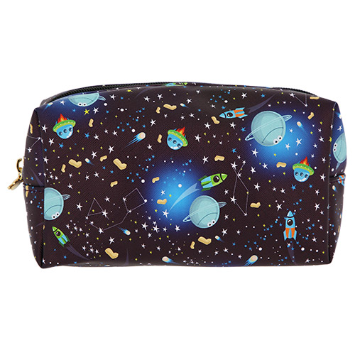 

Косметичка LADY PINK GALAXY прямоугольная с планетами черная