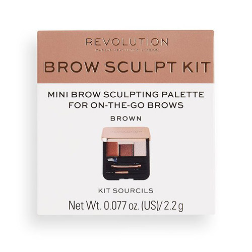 Набор для моделирования бровей `REVOLUTION` BROW SCULPT KIT тон brown