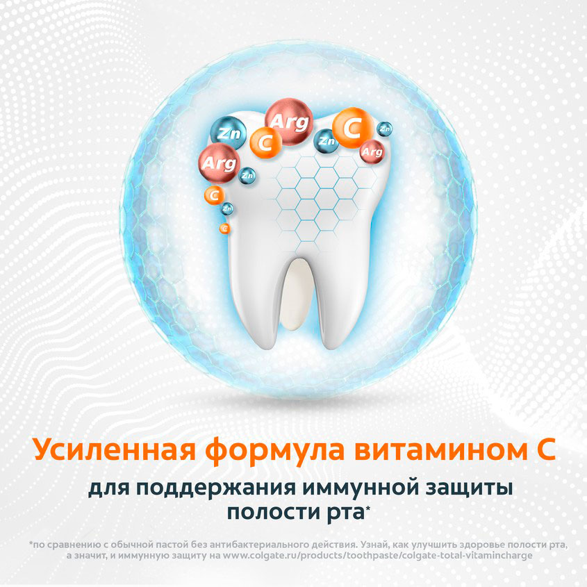 Паста зубная `COLGATE` TOTAL Витамин С 100 мл