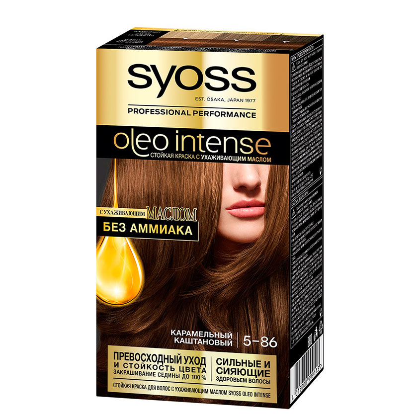 

Краска для волос SYOSS OLEO тон 5-86 Карамельный каштановый 50 мл