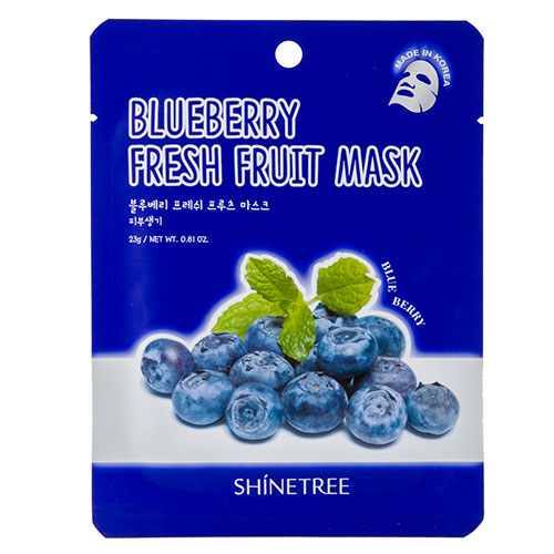 SHINETREE Маска для лица SHINETREE FRESH FRUIT с экстрактом черники 23 г shinetree тканевая маска fresh fruit с экстрактом граната 23 г