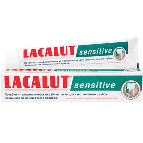 LACALUT Паста зубная LACALUT Sensitive 75 мл натуральная зубная паста для чувствительных зубов с облепихой ben