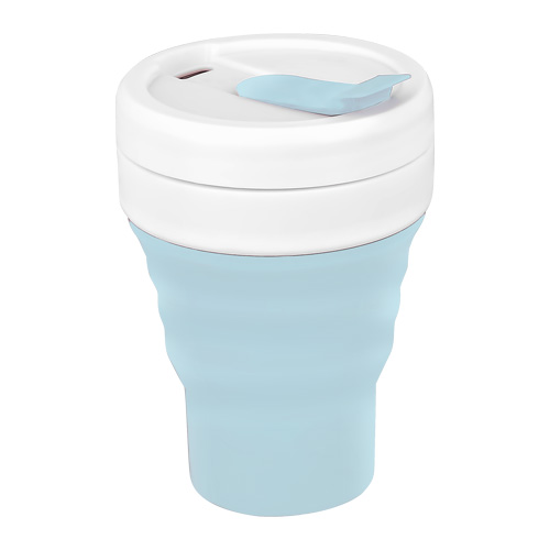 

Стакан для горячих напитков FUN SILICONE CUP голубой силиконовый 355 мл