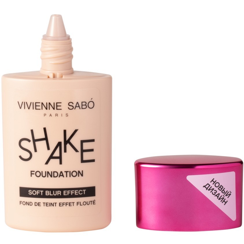 Крем тональный для лица `VIVIENNE SABO` SHAKE тон 02 с натуральным блюр эффектом