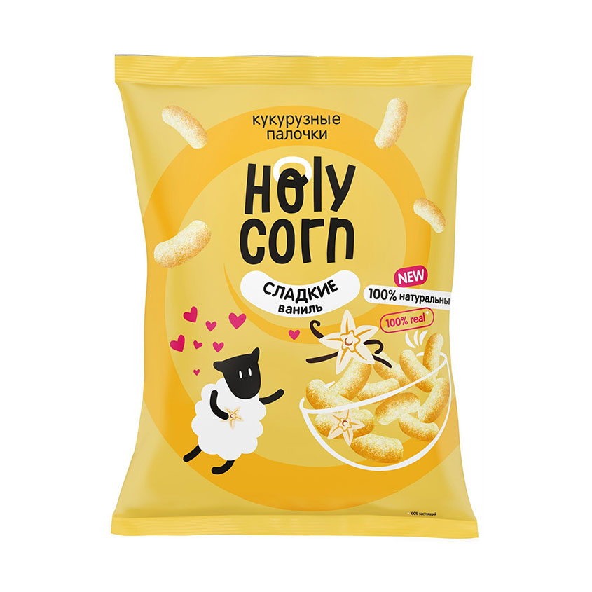 HOLY CORN Кукурузные палочки HOLY CORN Сладкие 50 г holy corn попкорн holy corn со вкусом двойного шоколада 20 г