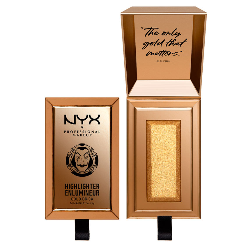 Хайлайтер для лица NYX PROFESSIONAL MAKEUP LA CASA DE PAPEL MONEY HEIST HIGHLIGHTER ENLUMINEUR тон 01 gold brick