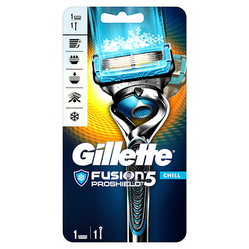

Станок для бритья GILLETTE FUSION PROSHIELD Chill с 1 сменной кассетой с охлаждающим эффектом