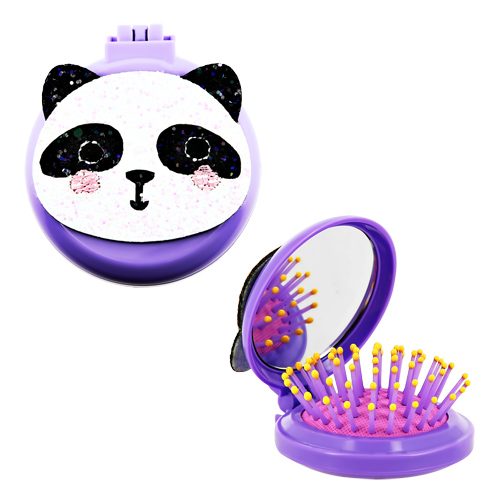 

Расческа с зеркалом MISS PINKY Panda glitter