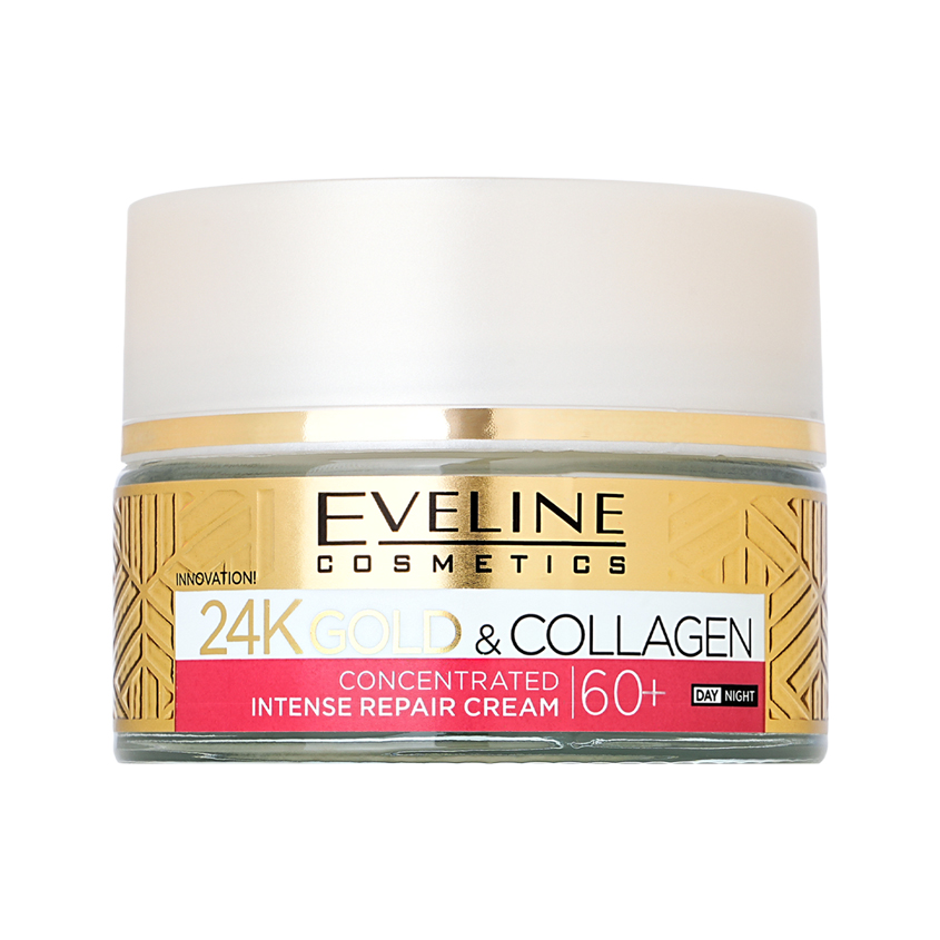 Крем для лица EVELINE 24K GOLD & KOLAGEN с коллагеном 60+ 50 мл
