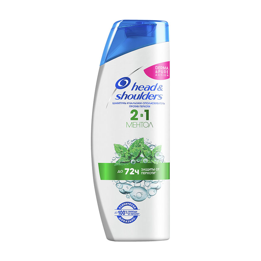 HEAD & SHOULDERS Шампунь и бальзам-ополаскиватель для волос HEAD & SHOULDERS МЕНТОЛ против перхоти 2в1 200 мл