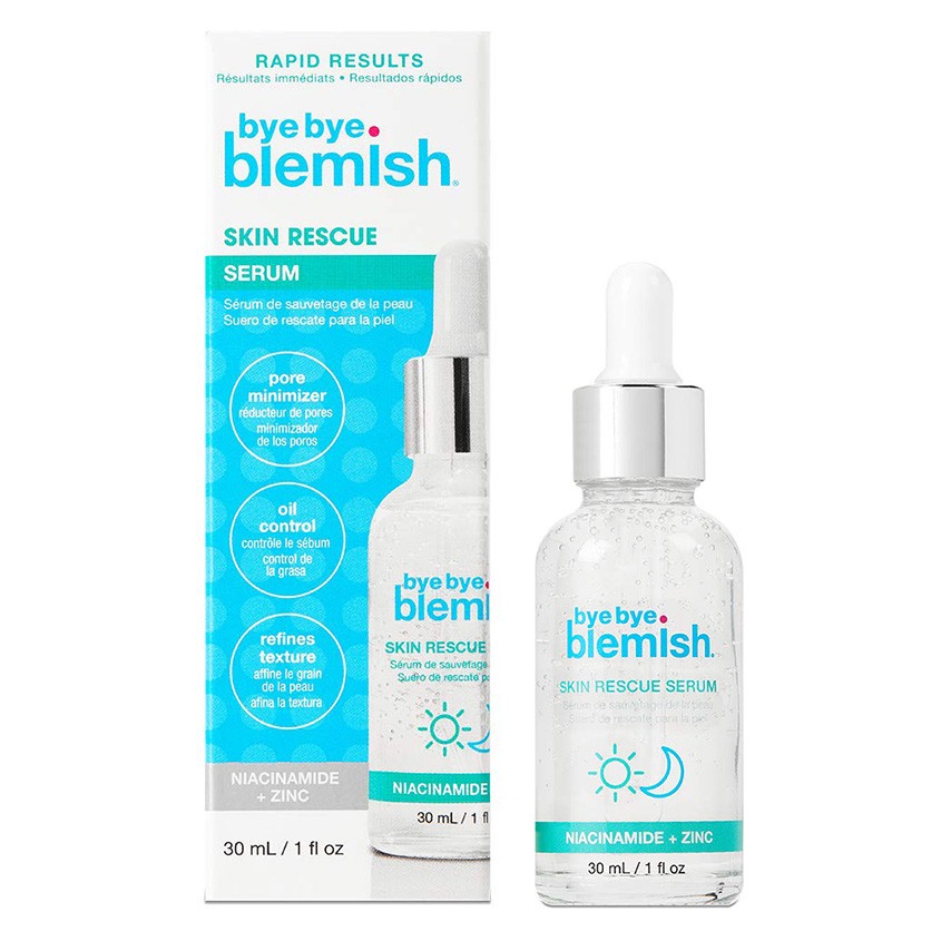 Сыворотка для лица BYE BYE BLEMISH дневная и ночная с ниацинамидом и цинком против несовершенств кожи 30 мл