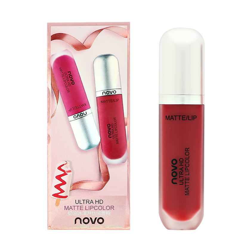 NOVO Помада для губ NOVO ULTRA HD MATTE LIPCOLOR матовая жидкая тон 03