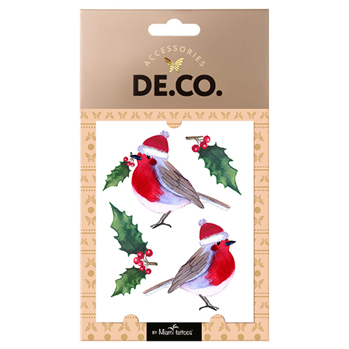 

Татуировка для тела DE.CO. CELEBRATION by Miami tattoos переводная Bullfinches