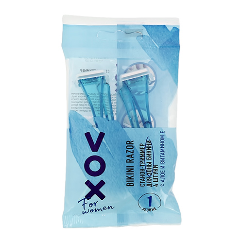 

Станок-триммер VOX FOR WOMEN для зоны бикини 4 шт