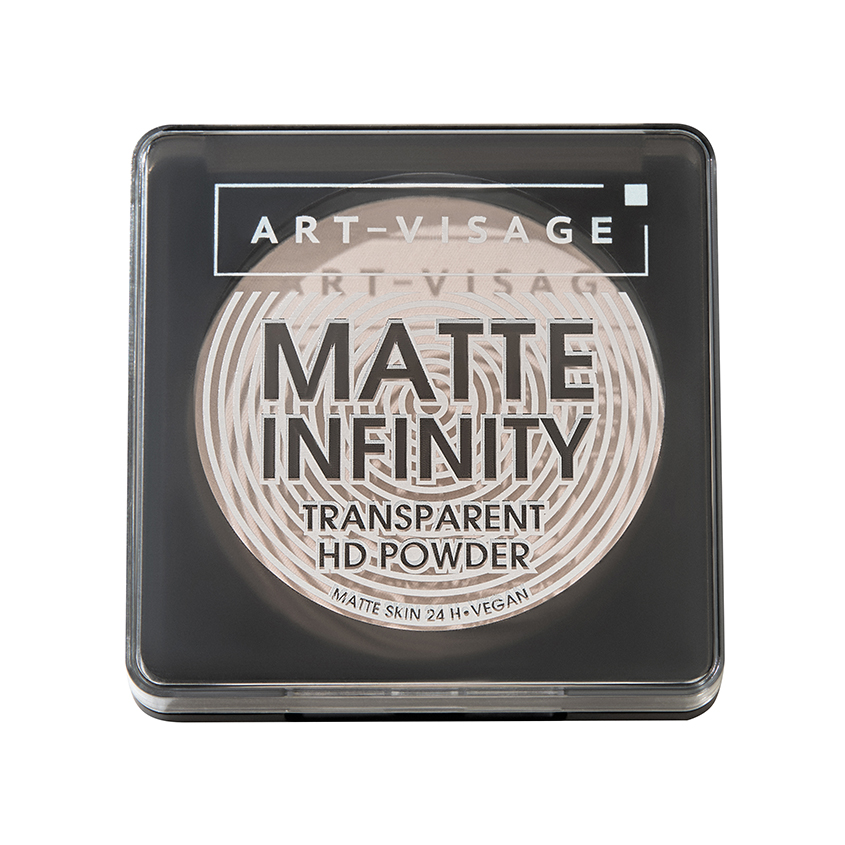 ART-VISAGE Пудра компактная для лица ART-VISAGE MATTE INFINITY финишная тон crystal