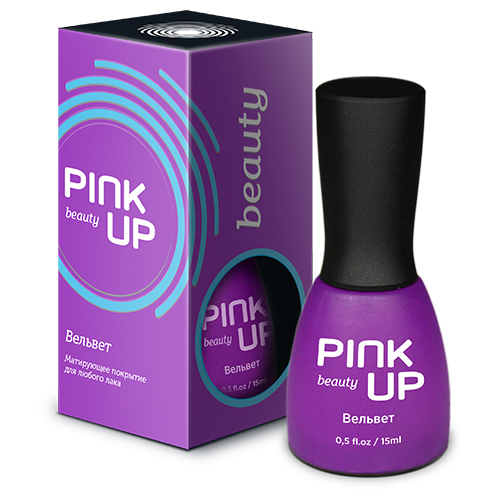

Верхнее покрытие для ногтей PINK UP BEAUTY матирующее Вельвет 15 мл