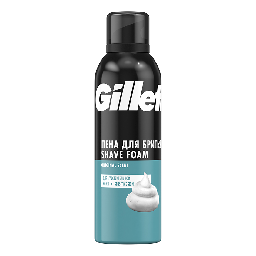 Пена для бритья GILLETTE Чувствительная кожа 200 мл гель для бритья gillette fusion 5 ultra sensitive для чувствительной кожи 200 мл