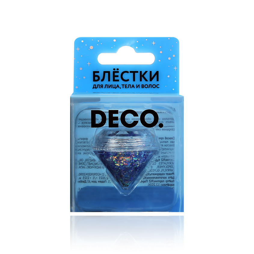 Блестки для лица, тела и волос DECO. DREAM DUST blue