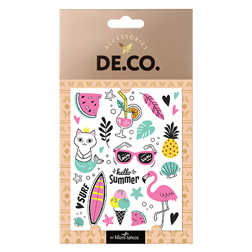 

Татуировка для тела DE.CO. MINI ME by Miami tattoos переводная Hello summer