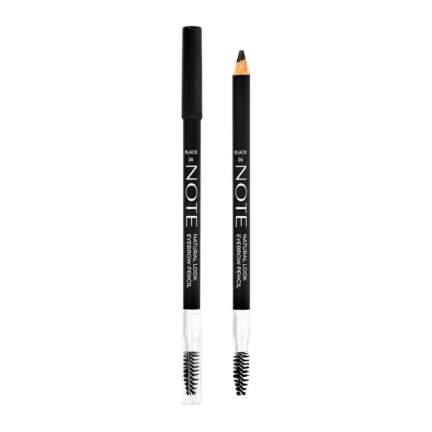 Карандаш для бровей NOTE NATURAL LOOK EYEBROW PENCIL тон 06 Black