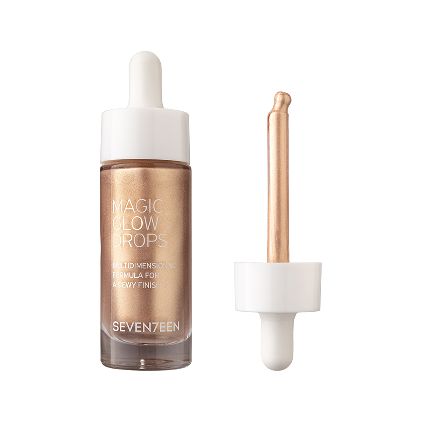 Хайлайтер для лица SEVENTEEN MAGIC GLOW DROPS жидкий тон 2 Сияющий золотой