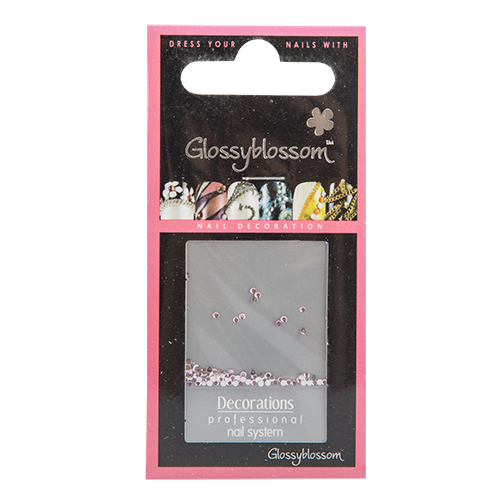 

Стразы для ногтей GLOSSYBLOSSOM акриловые круглые светло-розовые