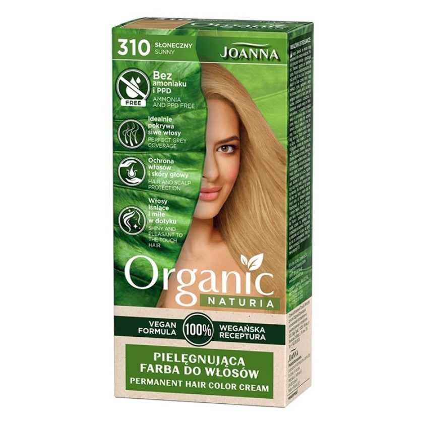 Краска для волос JOANNA ORGANIC NATURIA тон 310 Солнечный joanna краска для волос joanna organic naturia тон 342 кофейный