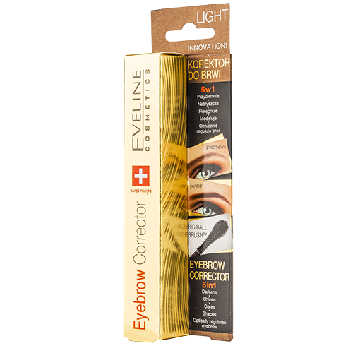 Корректор для бровей `EVELINE` EYEBROW CORRECTOR 5 в 1 тон светло-коричневый 9 мл