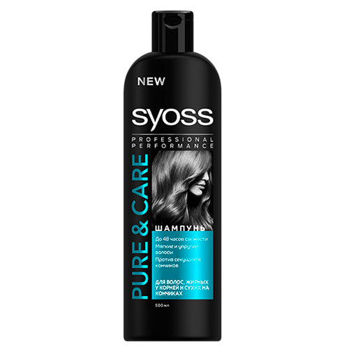 

Шампунь для волос SYOSS PURE & CARE балансирующий 500 мл