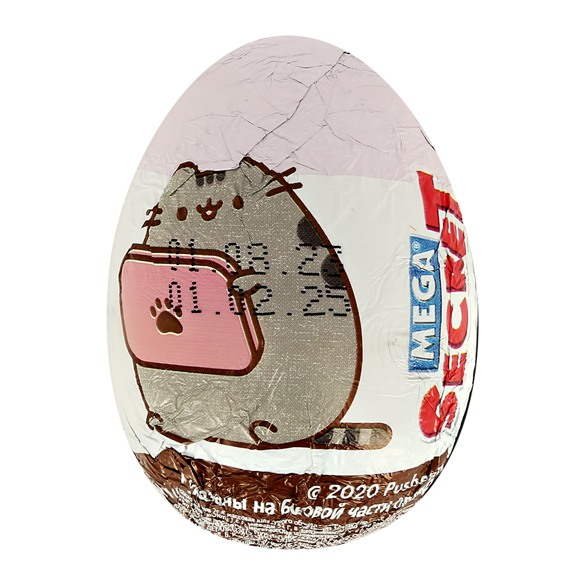 Шоколадное яйцо MEGA SECRET PUSHEEN с игрушкой 20 г