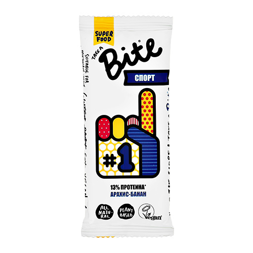 

Батончик фруктово-ореховый BITE СПОРТ Арахис-банан 45 г