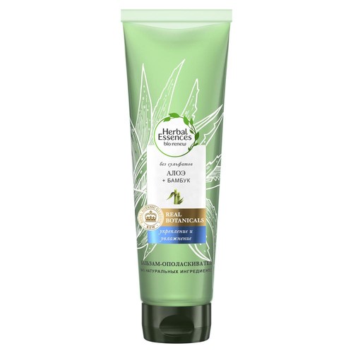 

Бальзам-ополаскиватель HERBAL ESSENCES алоэ и бамбук укрепление и увлажнение без сульфатов 275 мл