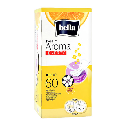 

Прокладки ежедневные BELLA PANTY Aroma energy c цитрусовым ароматом 60 шт